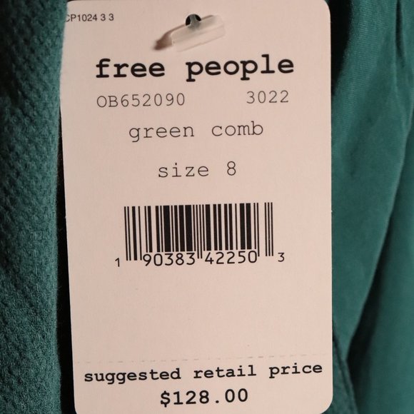 NWT Free People Abbie Print Dress Green Combo - Picture 14 of 15
